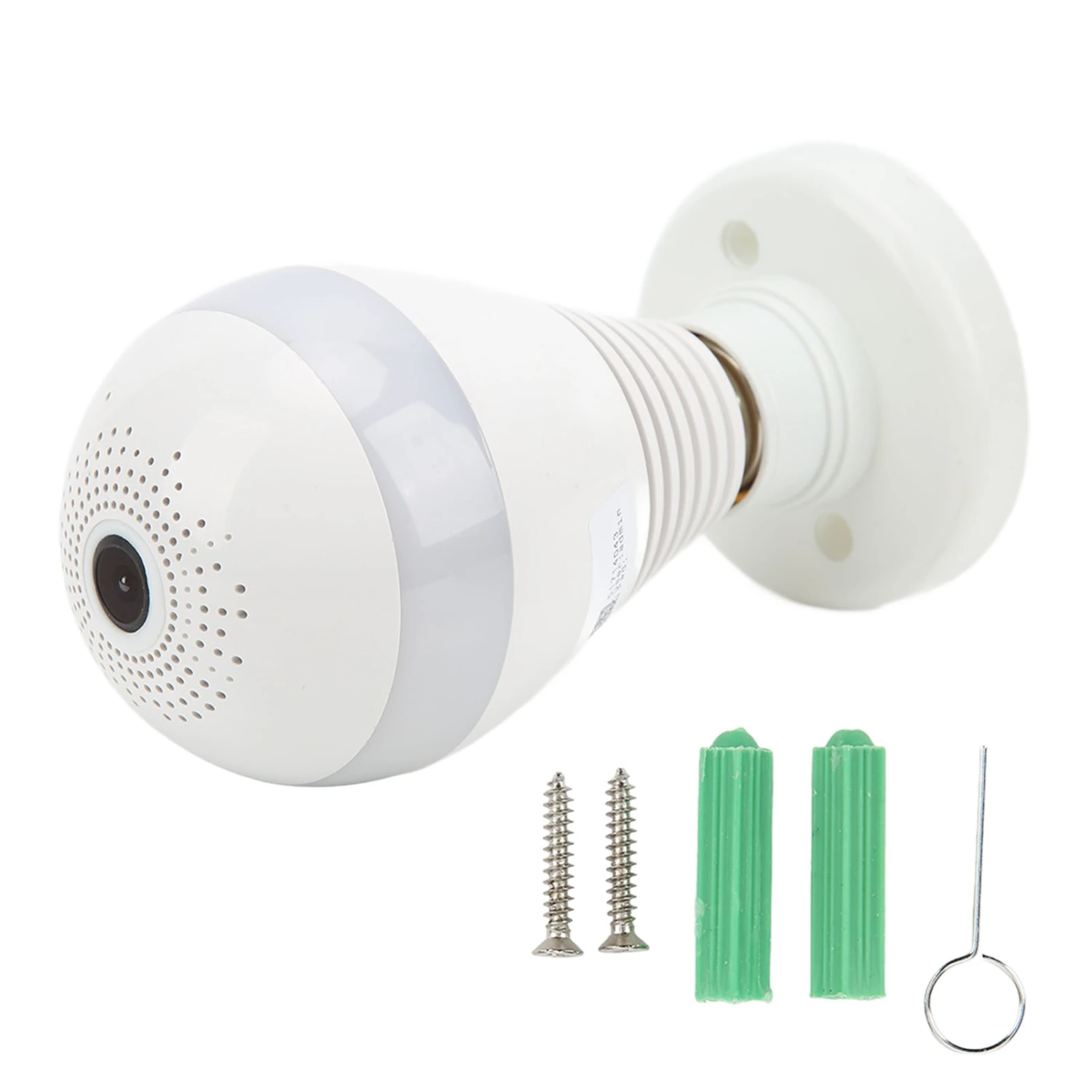 Light Bulb Camera 2.4GHz ABS 1080P Real Time Monitoring Alarm Notification 360 Degree Panoramic Camera for Household 110‑220V
