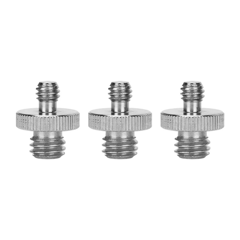 3pcs 1/4 Inch to 3/8 Inch Conversion Screw Aluminum Alloy Screw Adapter for Tripods Light Stands Camera Cages