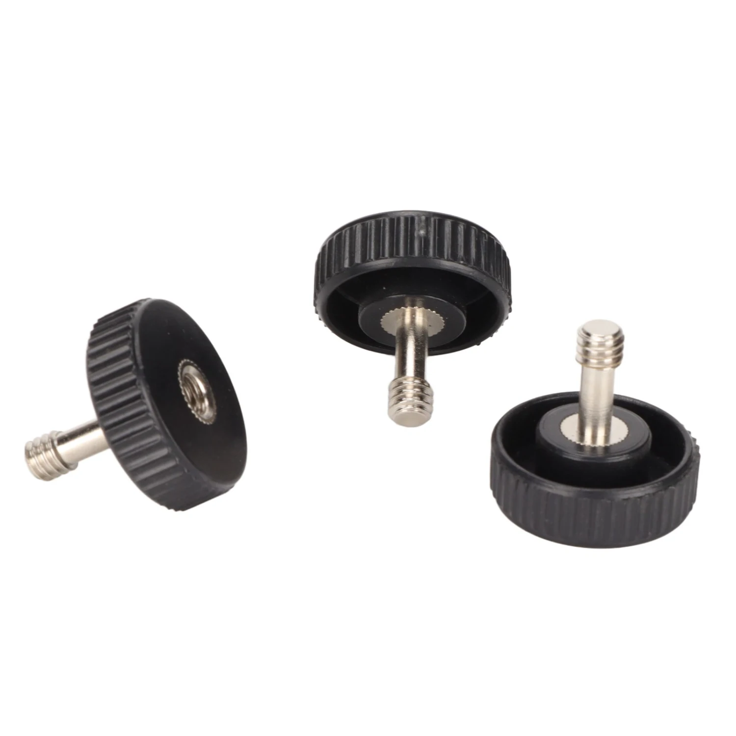 3PCS 1/4in Male Female Socket Screw Adapter Thumb Knob Quick Release for Camera Flash Bracket