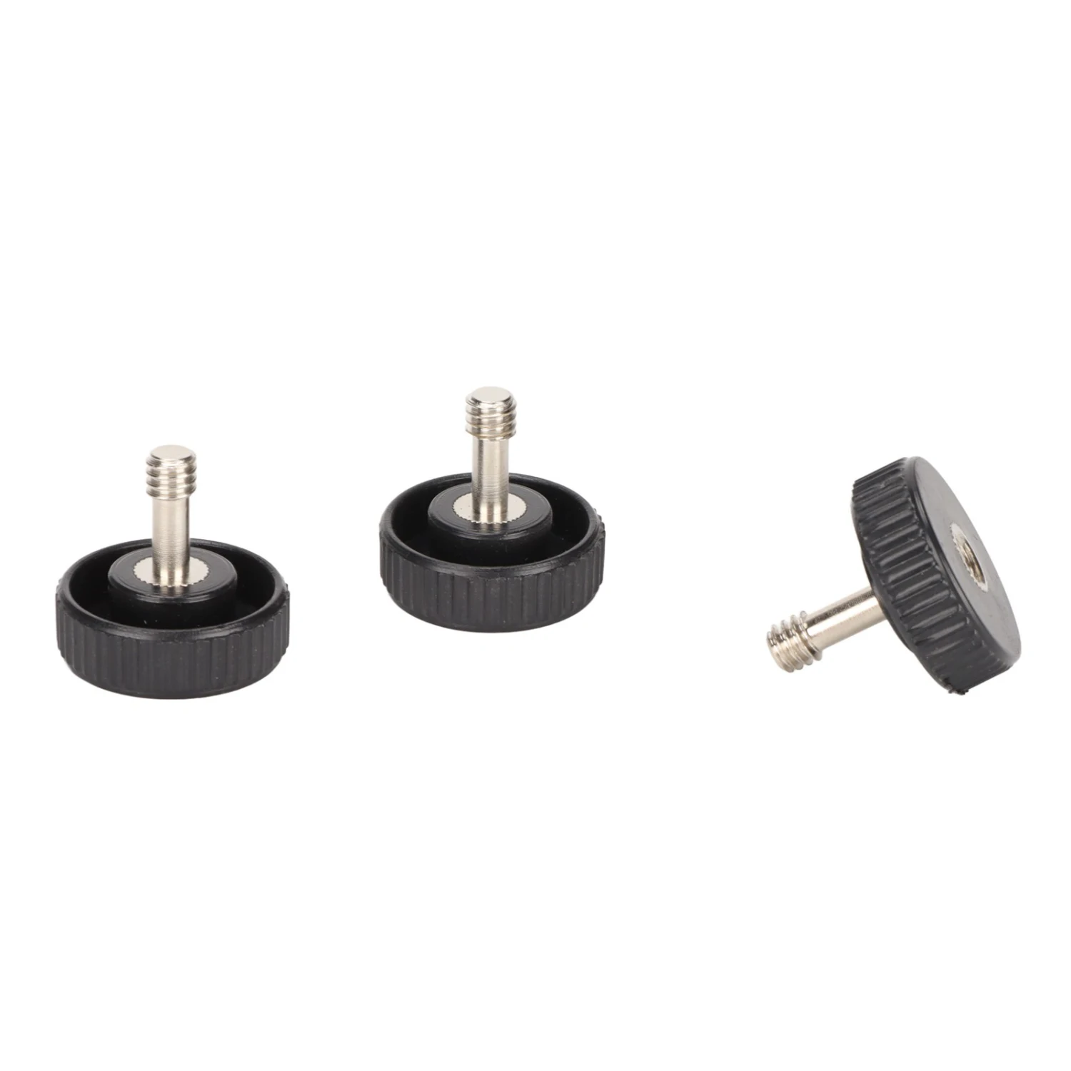 3PCS 1/4in Male Female Socket Screw Adapter Thumb Knob Quick Release for Camera Flash Bracket