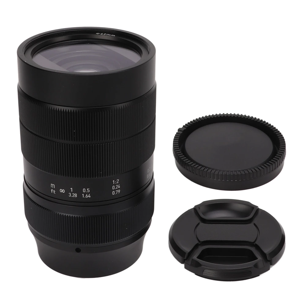 60mm F2.8 APS C Manual Focus Macro Lens 2x Magnification Aluminum Alloy Camera Lens for E Mount