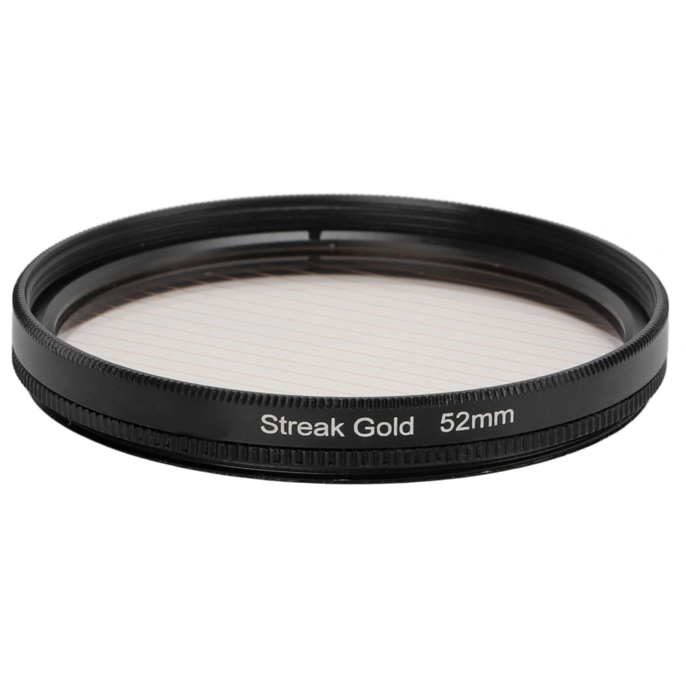 Gold Streak Anamorphic Effect Filter UHD Optical Glass Waterproof Scratch Resistant for Camera Lens 52mm/2.05in