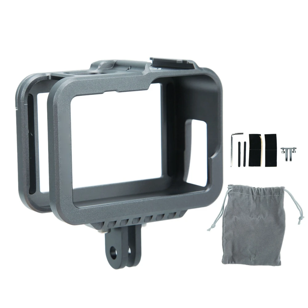 TELESIN Cage Protective Cover with Cold Shoe Mount Shatter Resistant Camera Cage Protection Frame for Hero 10 9