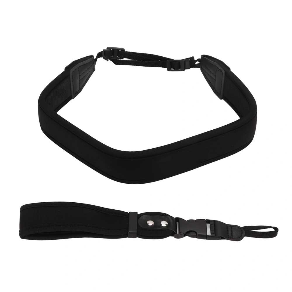 Camera Strap Shock Absorbing Elastic Camera Shoulder Neck Strap for SLR Cameras Telephoto Cameras with Perforation