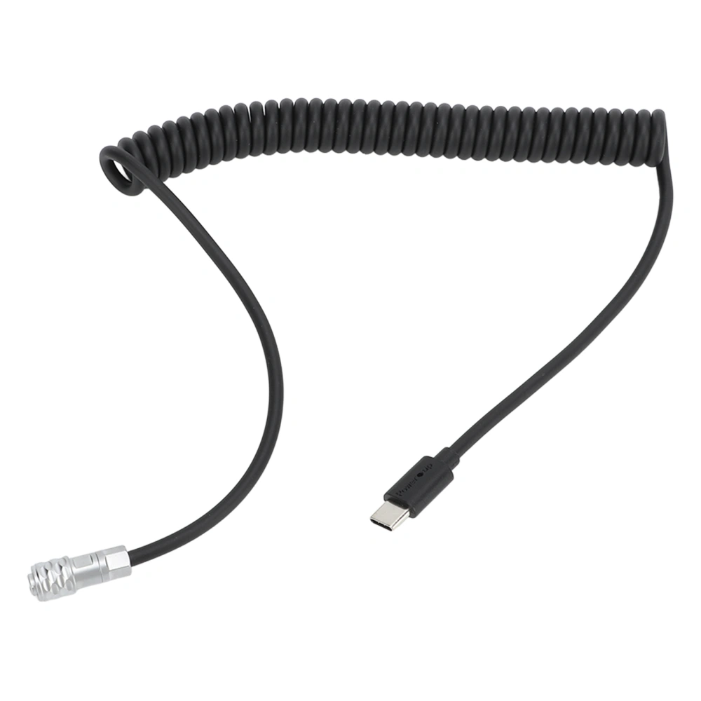 Type C Coiled Cable Professional USB C to BMPCC4K BMPCC6K Trigger Coiled Power Cable with Indicator Light