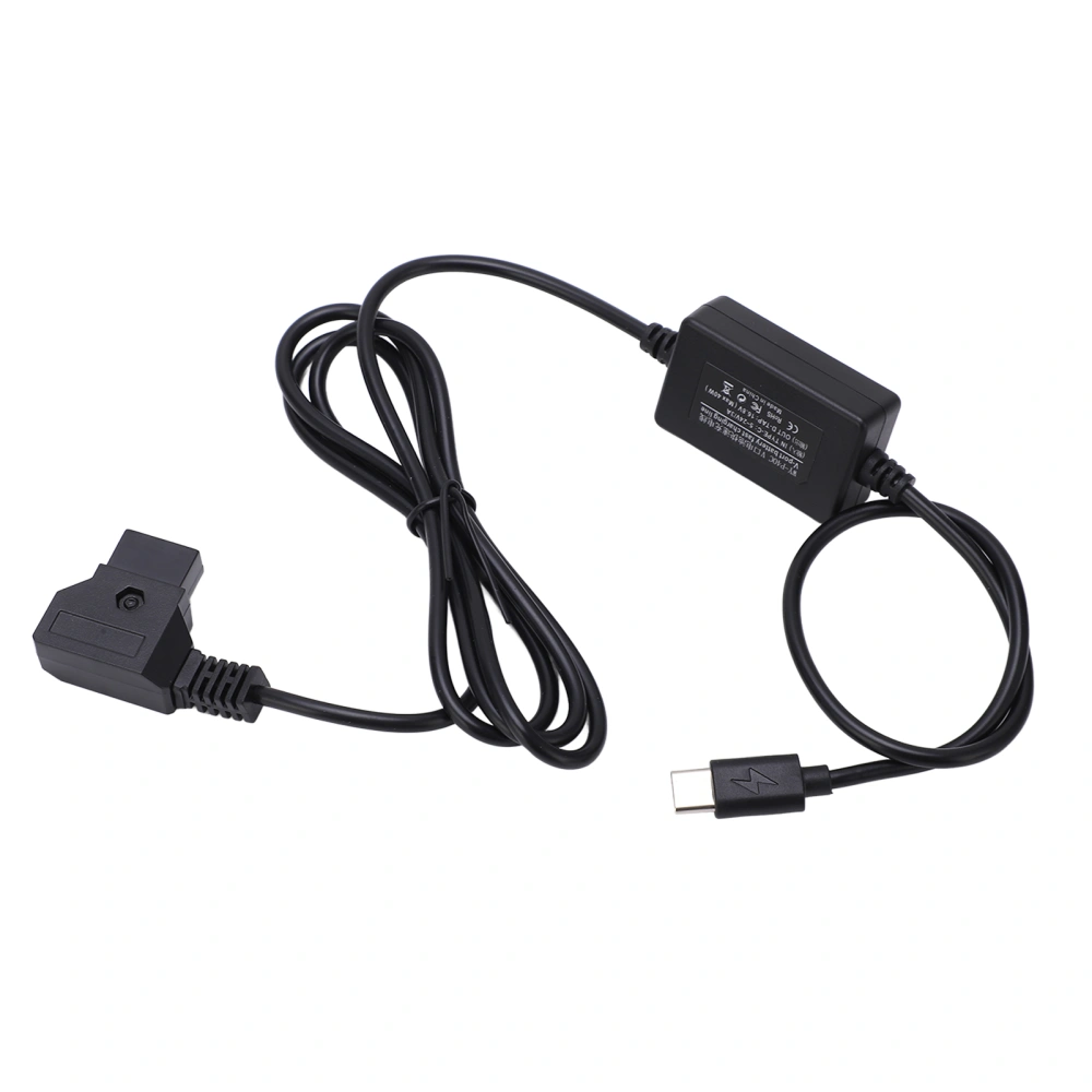 Type C Input to D Tap Output Charging Cable Camera Battery Power Cable for V Mount Battery