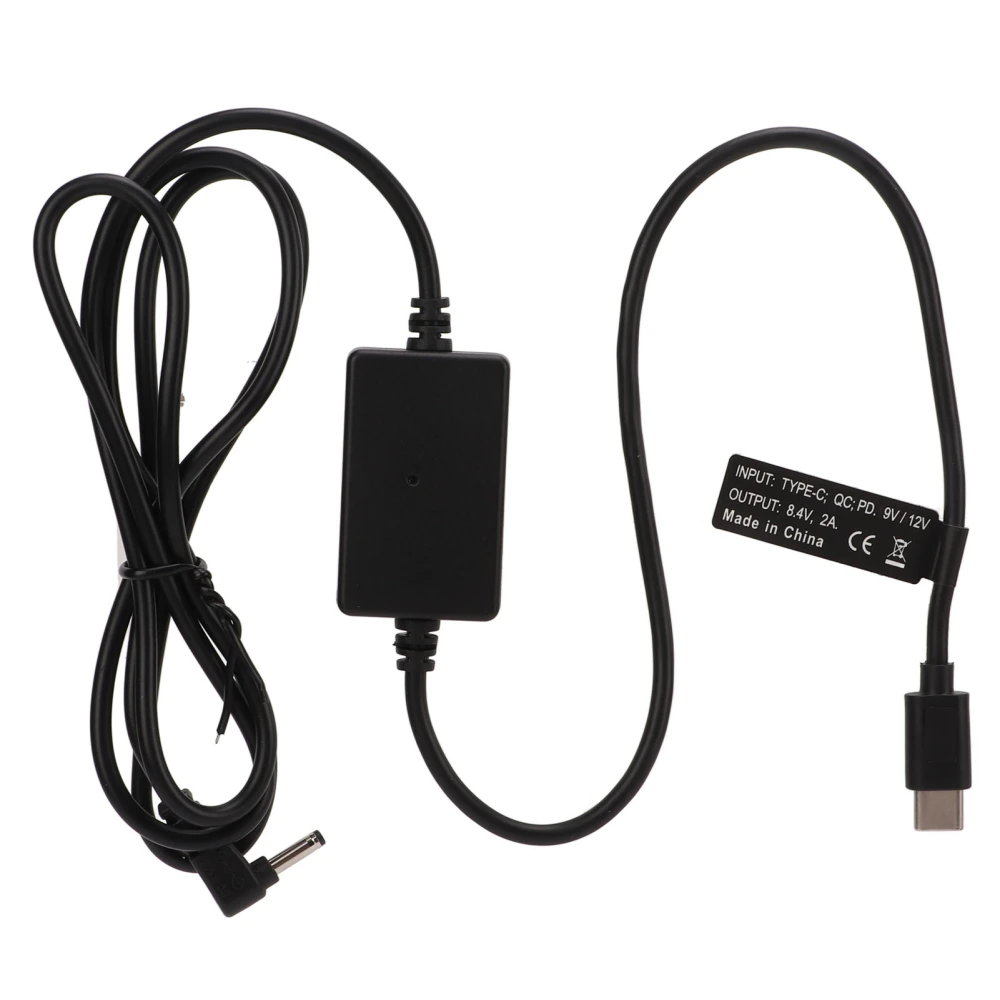 USB C to DC Power Cable Plastic Adjustable USB Wire for Monitor Digital Camera Fill Light