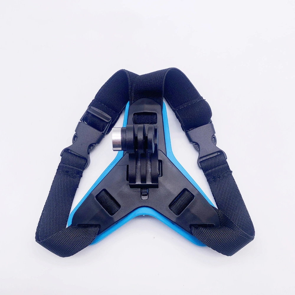 Motorcycle Helmet Chin Strap Support Helmet Chin Mount Holder for Action Camera Sport Outdoors CyclingBlue Insert Buckle