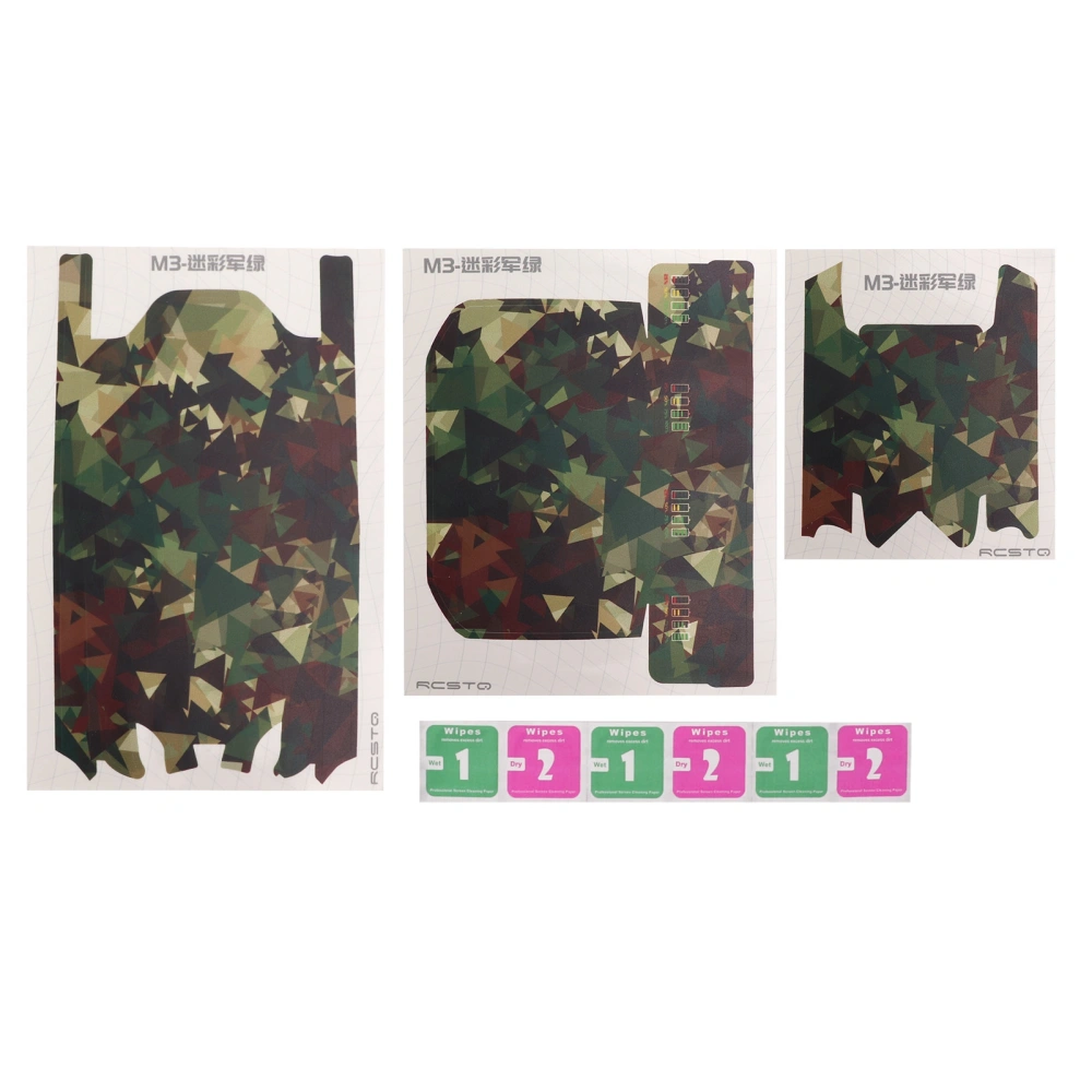 PVC Drone Stickers Decorative Sticker Unique Pattern Personalized Decals for DJI Mavic 3Camouflage Army Green