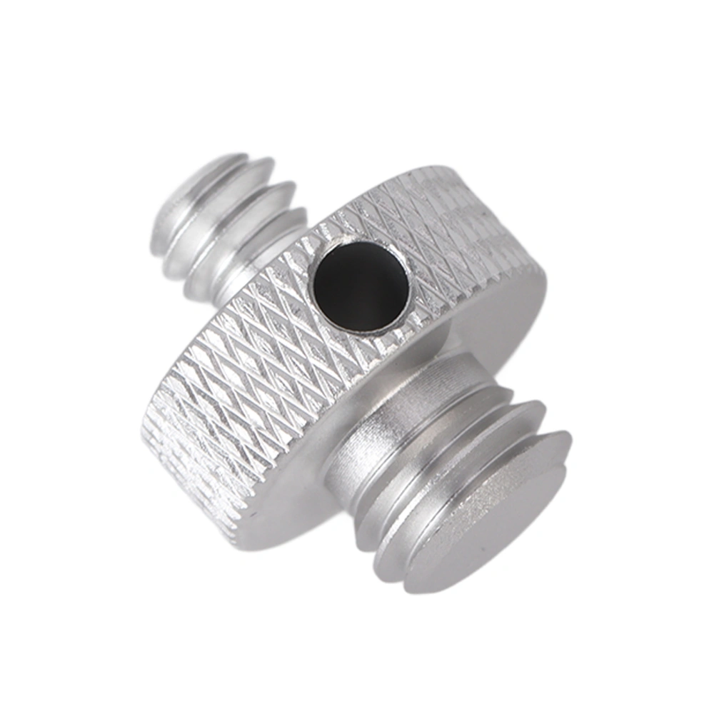 1/4 Inch to 3/8 Inch Male Threaded Screw Mount Adapter for Tripod Camera Cage Ball HeadSilver