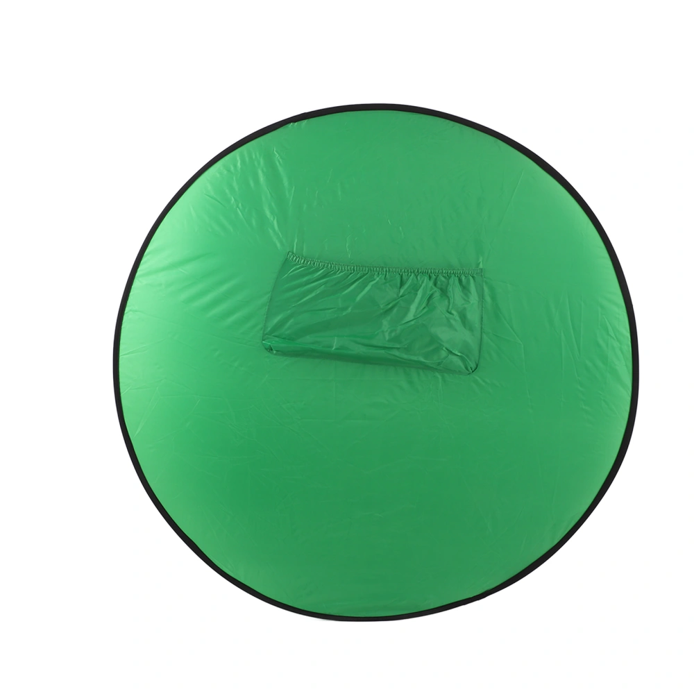 142cm Round Green Backdrop Double Sided Collapsible Background Screen for Live Streaming Video Conference