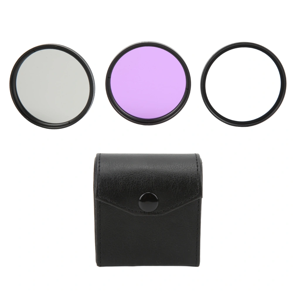 3pcs/set Multi Coated Lens Filter Kit UV CPL FLD Lens Filter Set for Digital Camera Accessories58mm(1486)