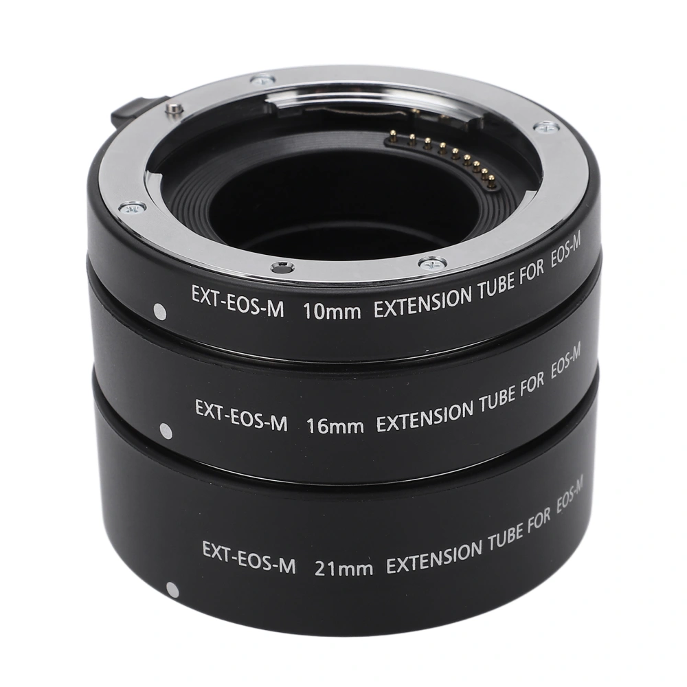 Auto Focus Macro Extension Tube Ring Set Lens Adapter 10mm 16mm 21mm for EOS M Mount Camera