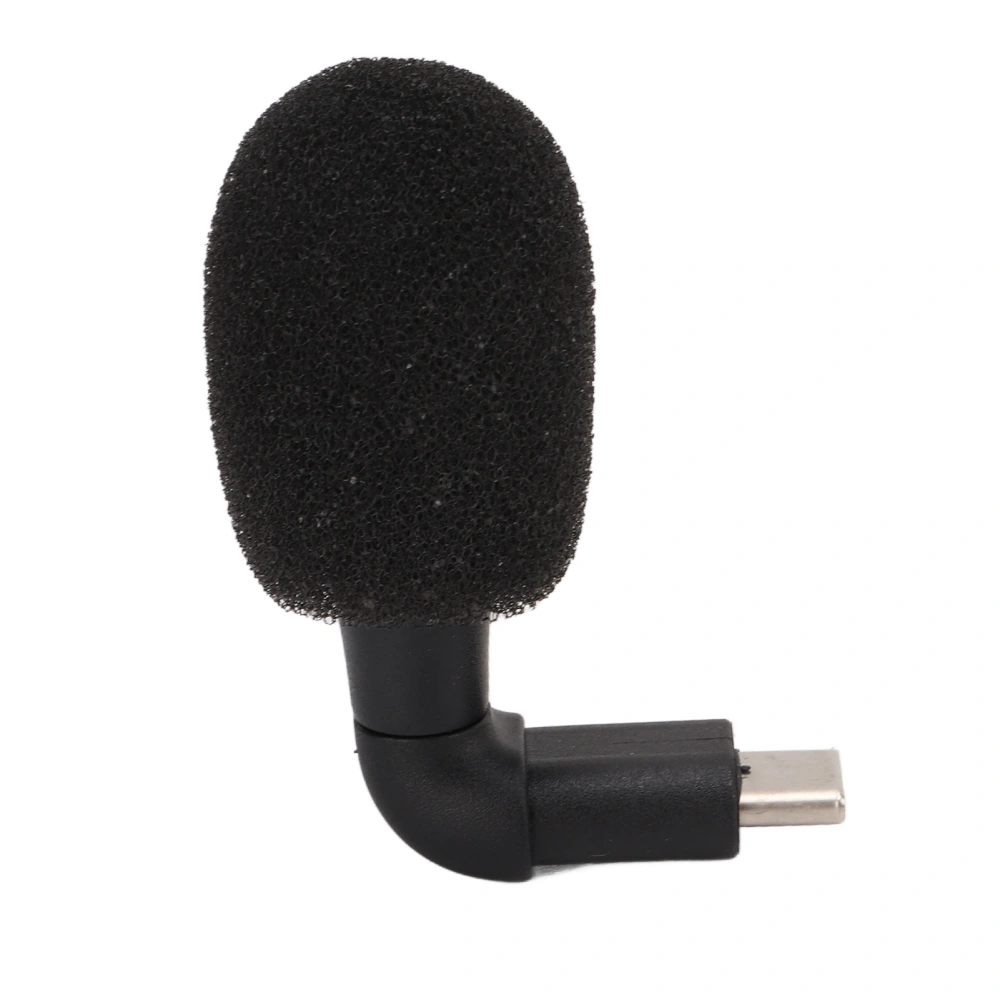 Type C Plug Smartphone Video Mini Microphone Mobile Phone Omnidirectional High Sensitivity 90° Angle Plug and Play Mic