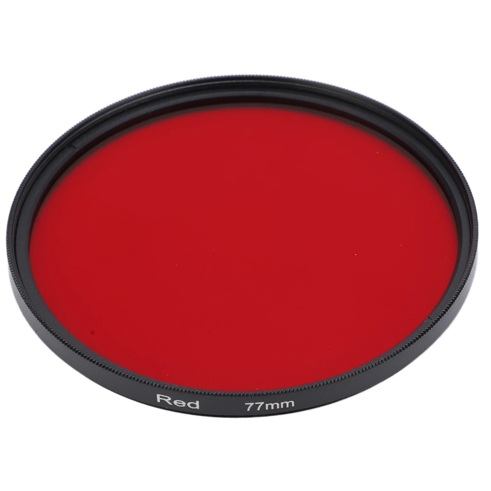 Red Camera Lens Filter High Definition Camera Red Full Color Lens Filter for Nikon DSLR Camera77mm