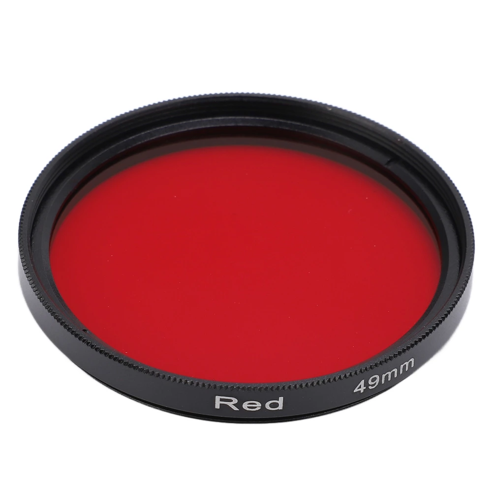 Camera Waterproof Filter Full Red Lens Filter Optical Glass for Nikon Camera Lens49mm