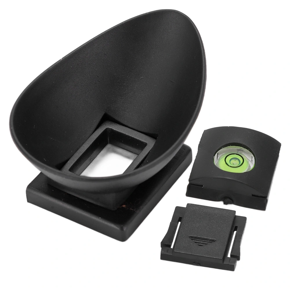 22mm Rubber Viewfinder Eyecup with Top Cold Shoe Cover Spirit Level for 5D2 5D 6D Camera