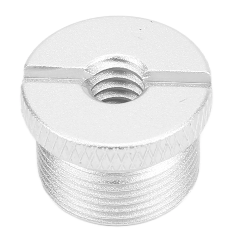 1/4 Inch Female to 5/8 Inch Male Thread Adapter Aluminum Alloy Microphone Screw AdapterSilver F18B