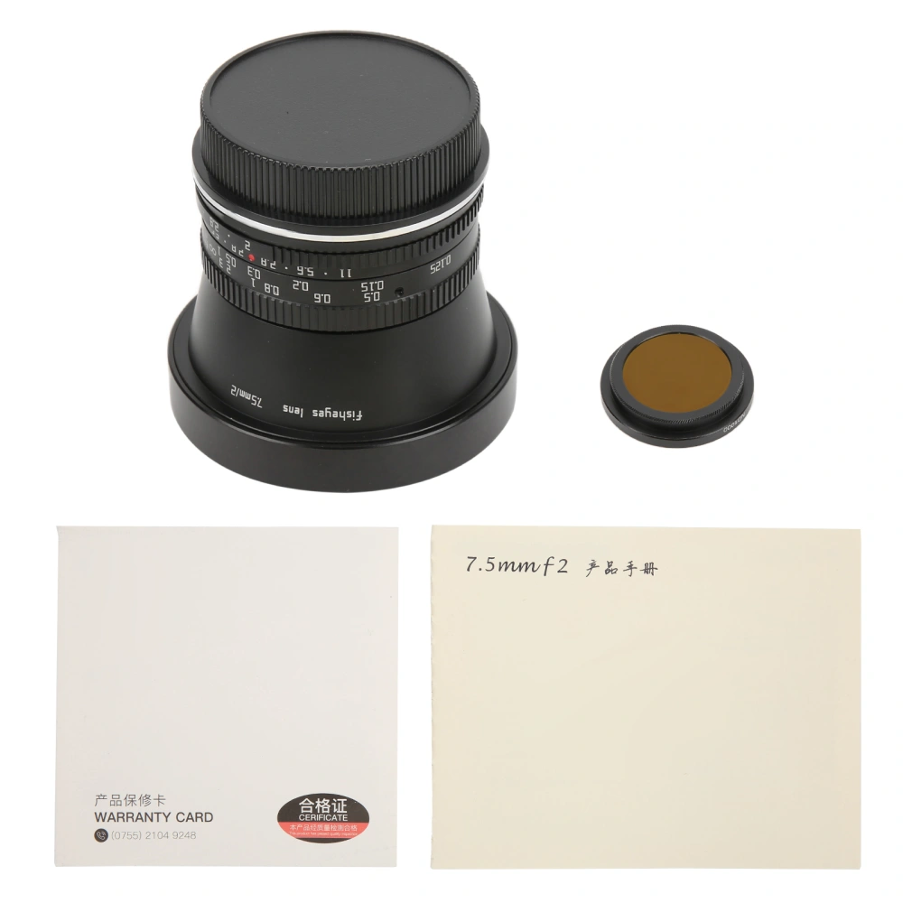 TTArtisan Manual Focus Fisheye Lens 7.5mm F2.0 L Mount 180° Wide Angle with ND1000 Filter for SL SL2 SL2S