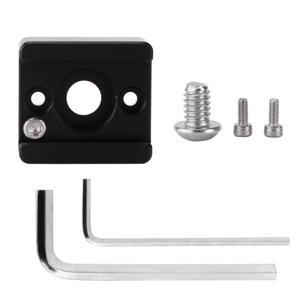 Universal Cold Shoe Mount Adapter Base Bracket with Mounting Screw for Camera Cage Moniter