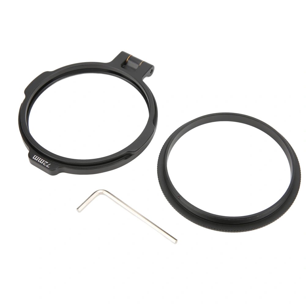 Lens Filter Holder Sturdy Durable Quick Switch Multi Sizes Convenient Lens Adapter Ring for Wide Angle Prime Zoom72mm