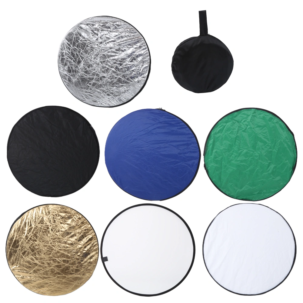 80cm / 31.5in 7 in 1 Photography Lighting Reflector Portable Collapsible Photo Studio Reflector with Carrying Bag