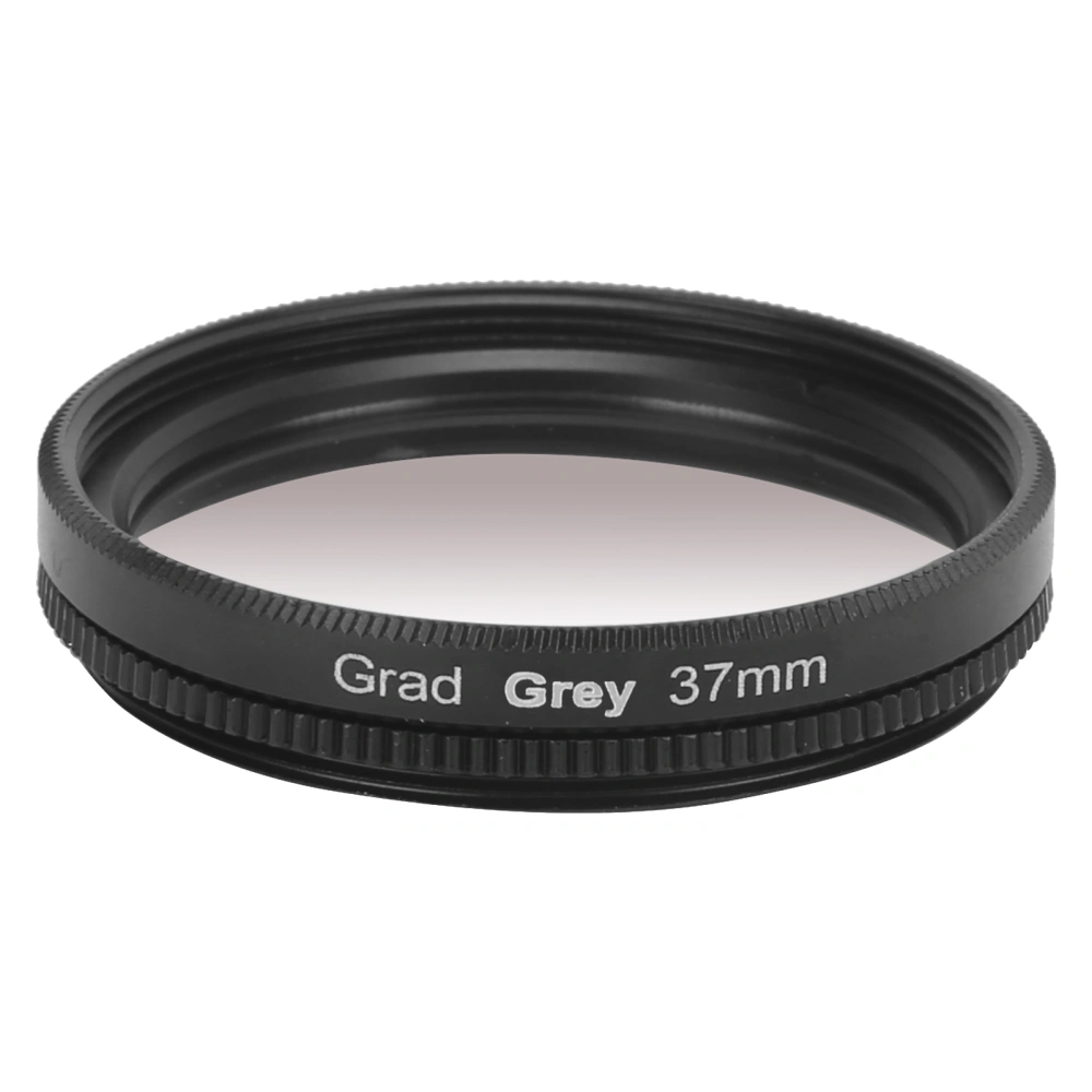 Junestar 37mm Gradient Filter Multilayer Coating Waterproof Gradual Colour Lens Filter for Canon CameraGradient Grey