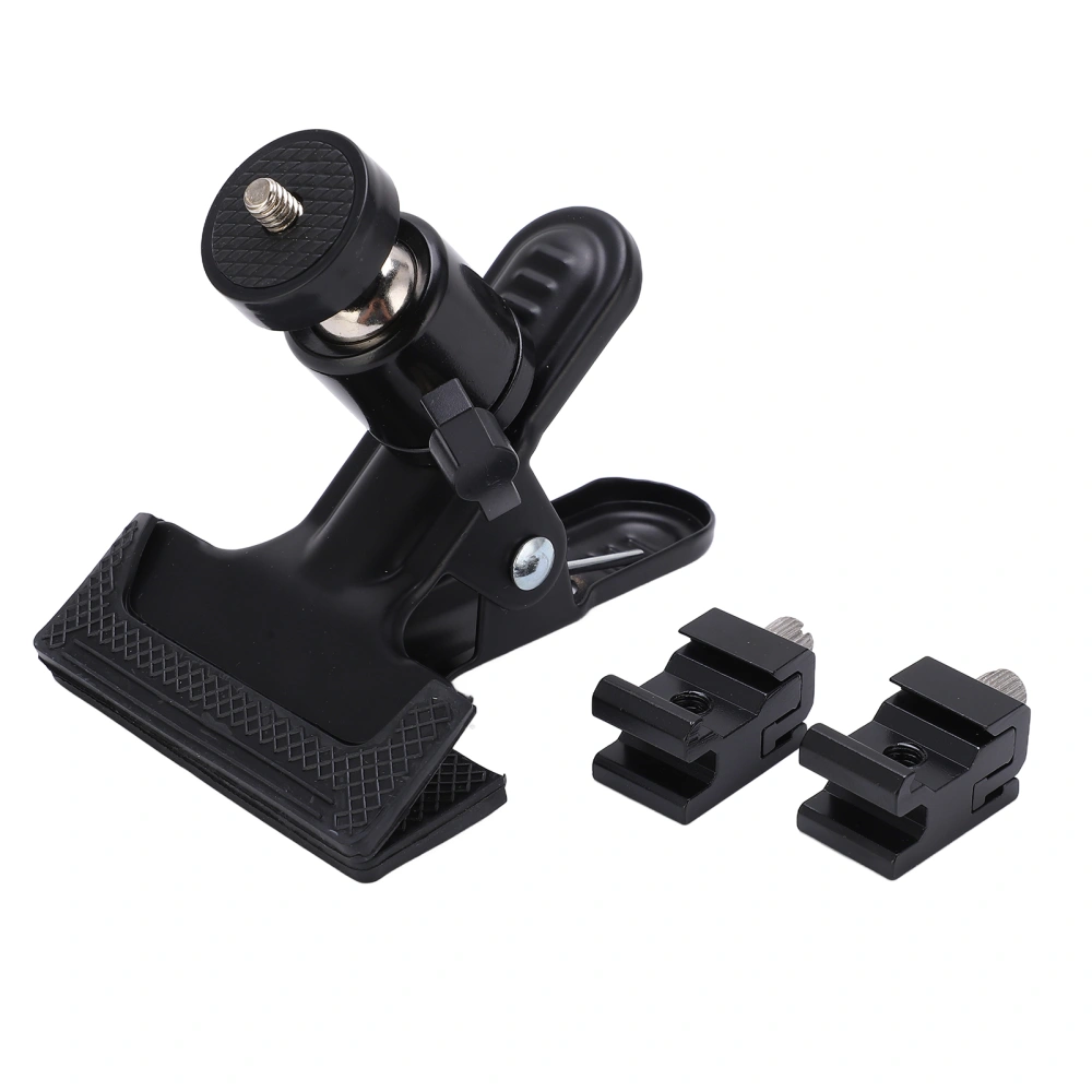 360° Rotation Camera Clip Clamp Flash Reflector Holder Mount with Hot Shoe Base for Camera Accessory