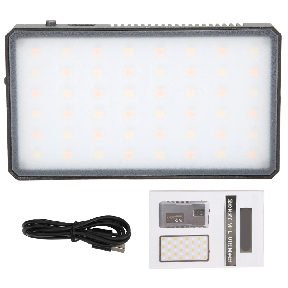 Manbily Mini Video Light Portable LED 3000‑6500K 2100mAh Rechargeable Photography Light with 1/4 Inch Screw Hole