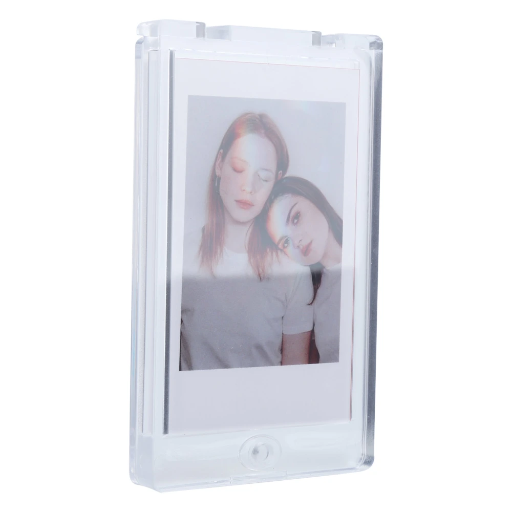 Clear PC Photo Frame Holder Free Standing Desktop Double Sided Picture Display for Instax Mini 3 Inch Film