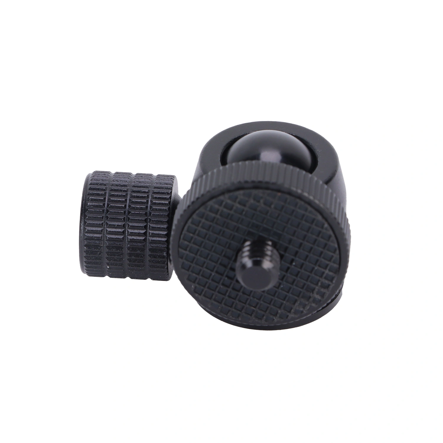 Mini Tripod Ball Head with 1/4 Inch Screw and Hot Shoe Mount Adapter for DSLR Camera Ring LightBlack Ball
