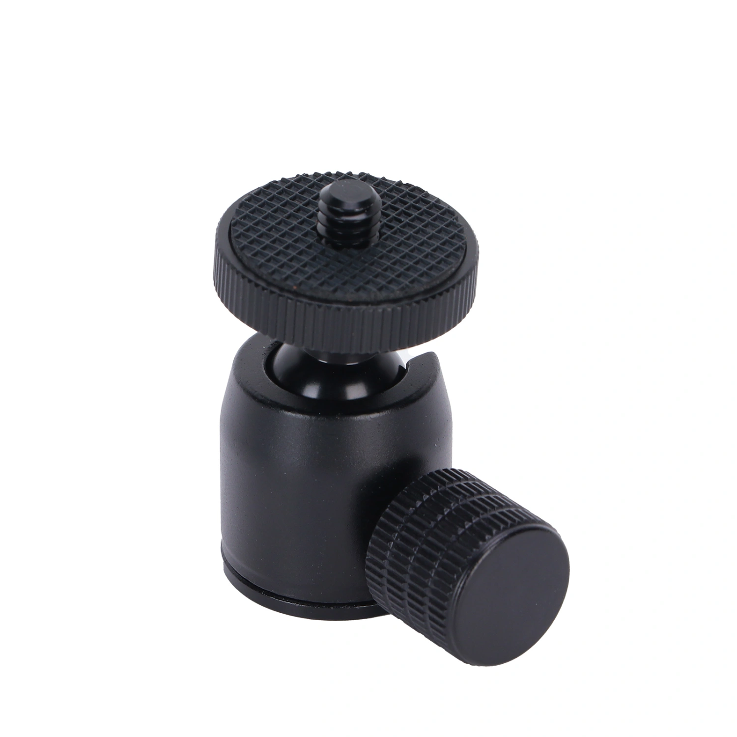 Mini Tripod Ball Head with 1/4 Inch Screw and Hot Shoe Mount Adapter for DSLR Camera Ring LightBlack Ball