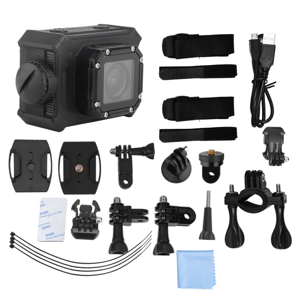 4K Ultra HD 2.0in Sports Action Camera DV 30M Waterproof Camcorder Recorder and Accessory