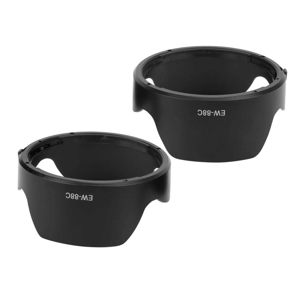 EW‑88C 2PCS Lens Hood Sunshade Cover for EF 17‑40mm/17‑35mm/20‑35mm Camera Lens Shield