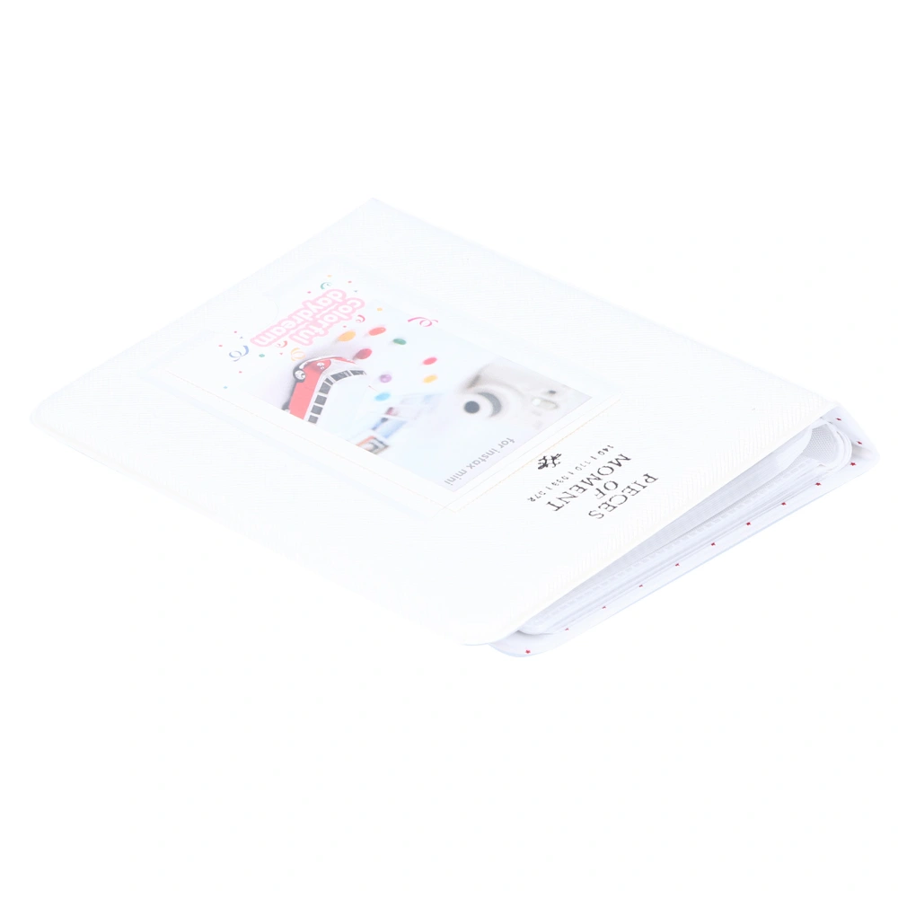 64 Pockets 3in Photo Storage Case PVC Mini Photo Album for Fujifilm Instax mini 9Pearl White