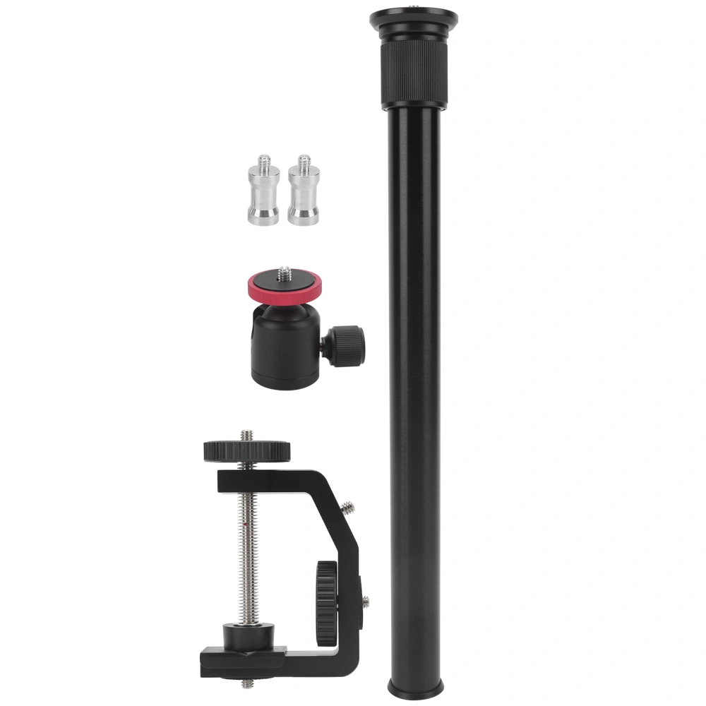 Desktop Adjustable C Clamp Holder Fill Light 1/4in Screw Alloy Stand with Ball HeadStand Set