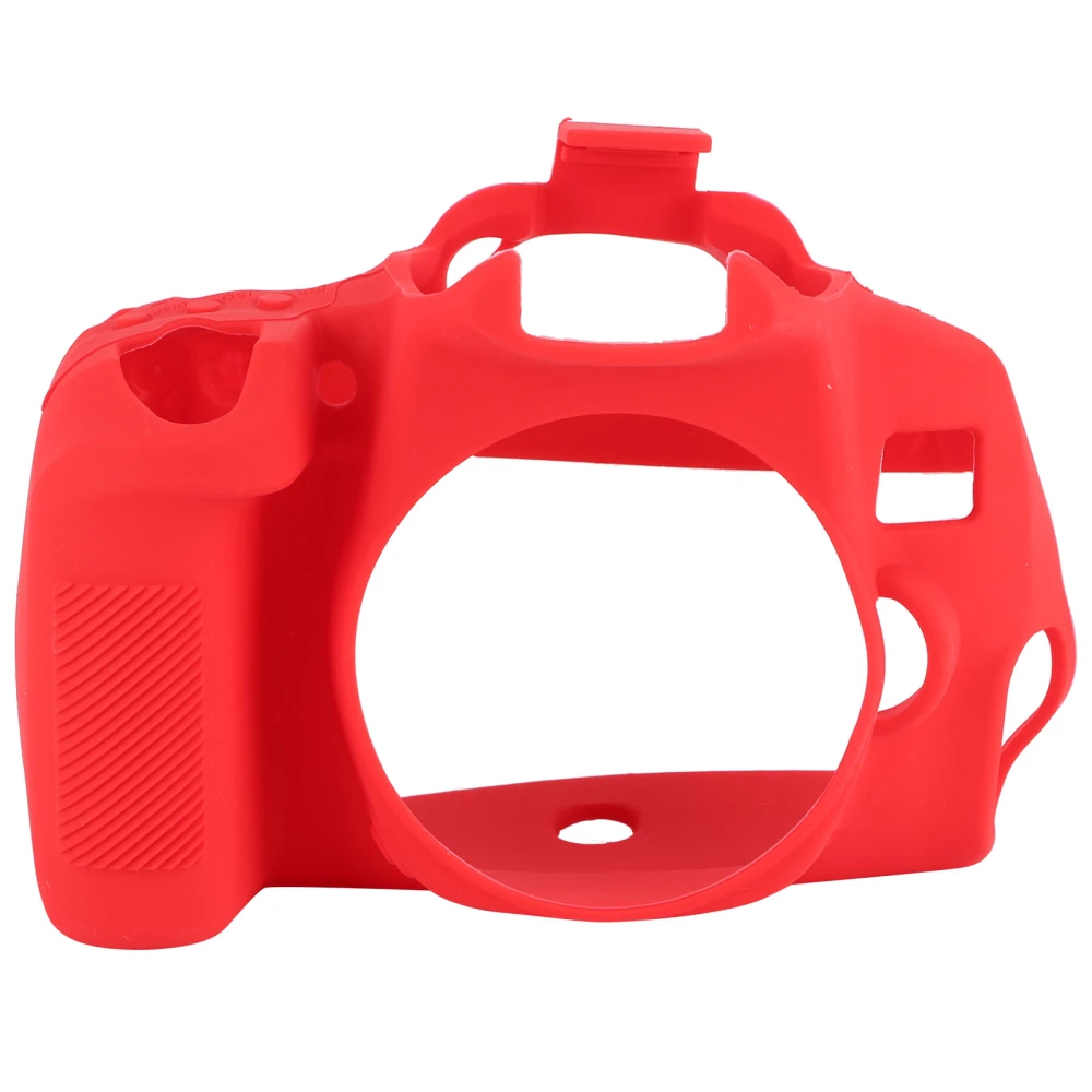 Digital Camera Housing Protective Cover AntiScratch Silicone Shell for Canon 850D(Red )