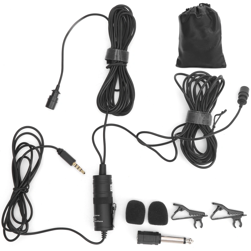 BOYA BYM1DM Interview Microphone Phone Live Professional Recording Collar Clip Mic