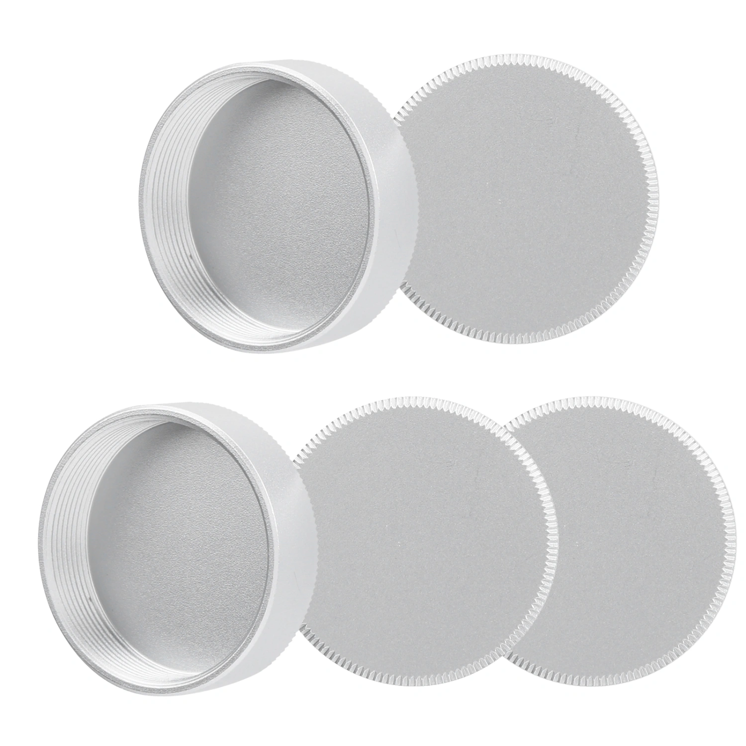 5Pcs C Mount Lens Rear Cap Portable Metal Protective Cover Camera Accessory Parts Silver