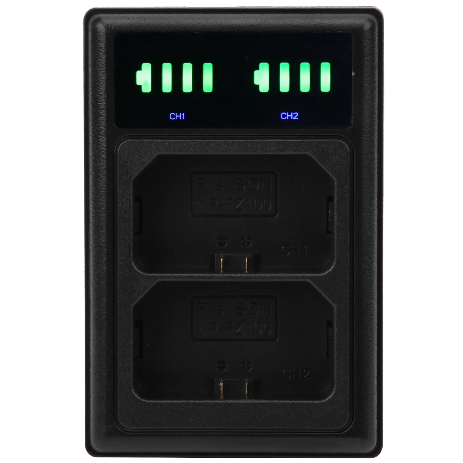 Portable Camera Battery Dual Port Charger Charging Dock with LCD Display for NPFZ100