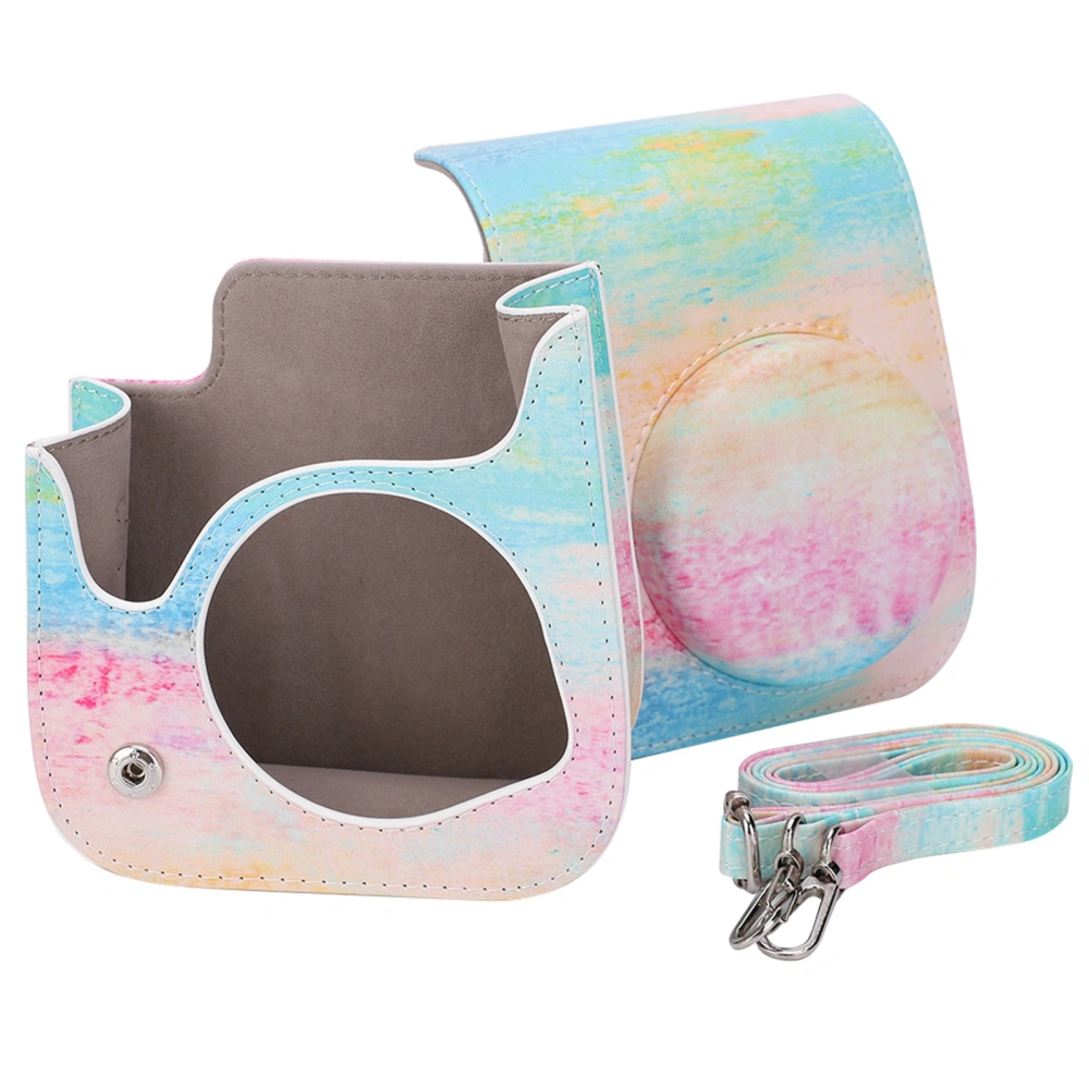 PU Leather Camera Protection Case Bag Cover Single Shoulder Strap for Instant Camera Mini11Splat