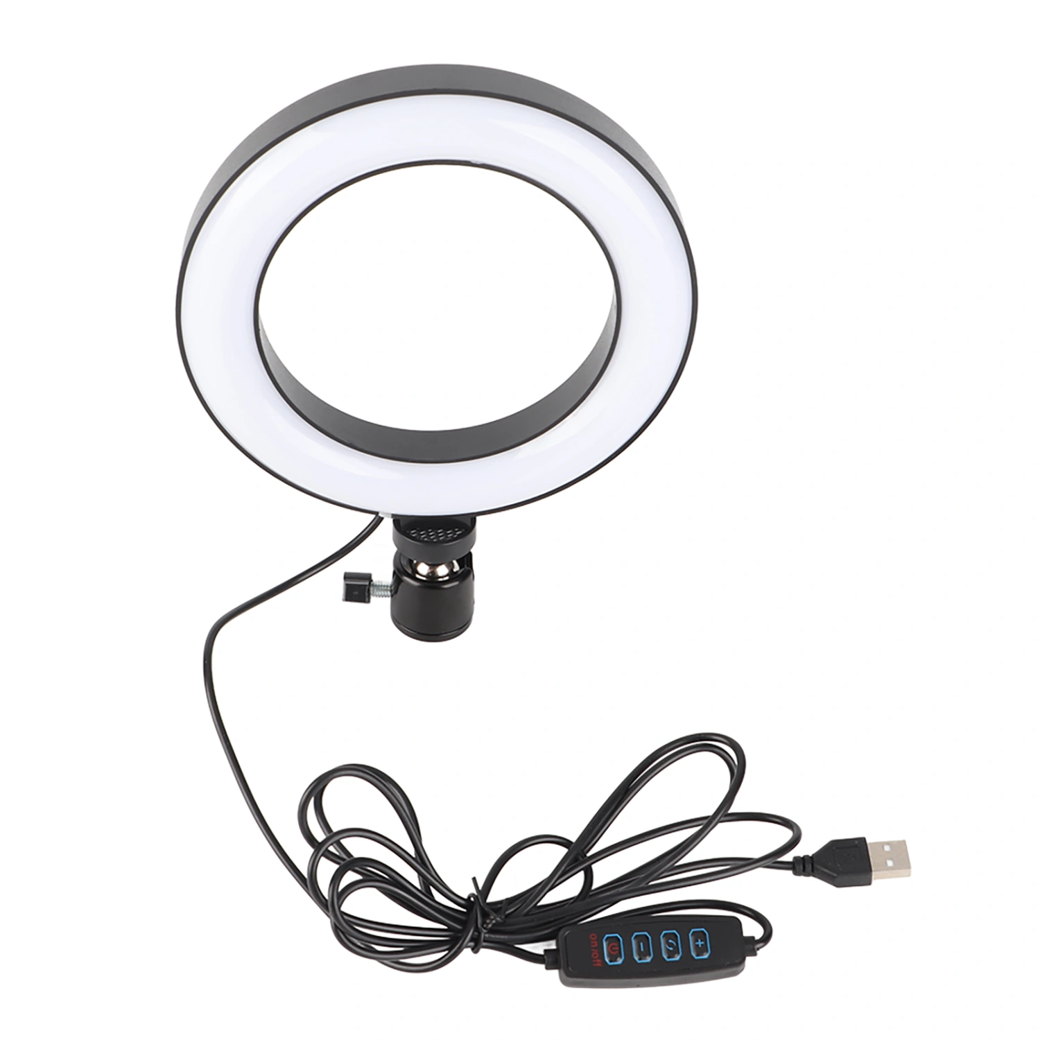 6' LED Dimmable Ring Light Adjustable Fill Light with Ballhead for Vlog Live Video Studio
