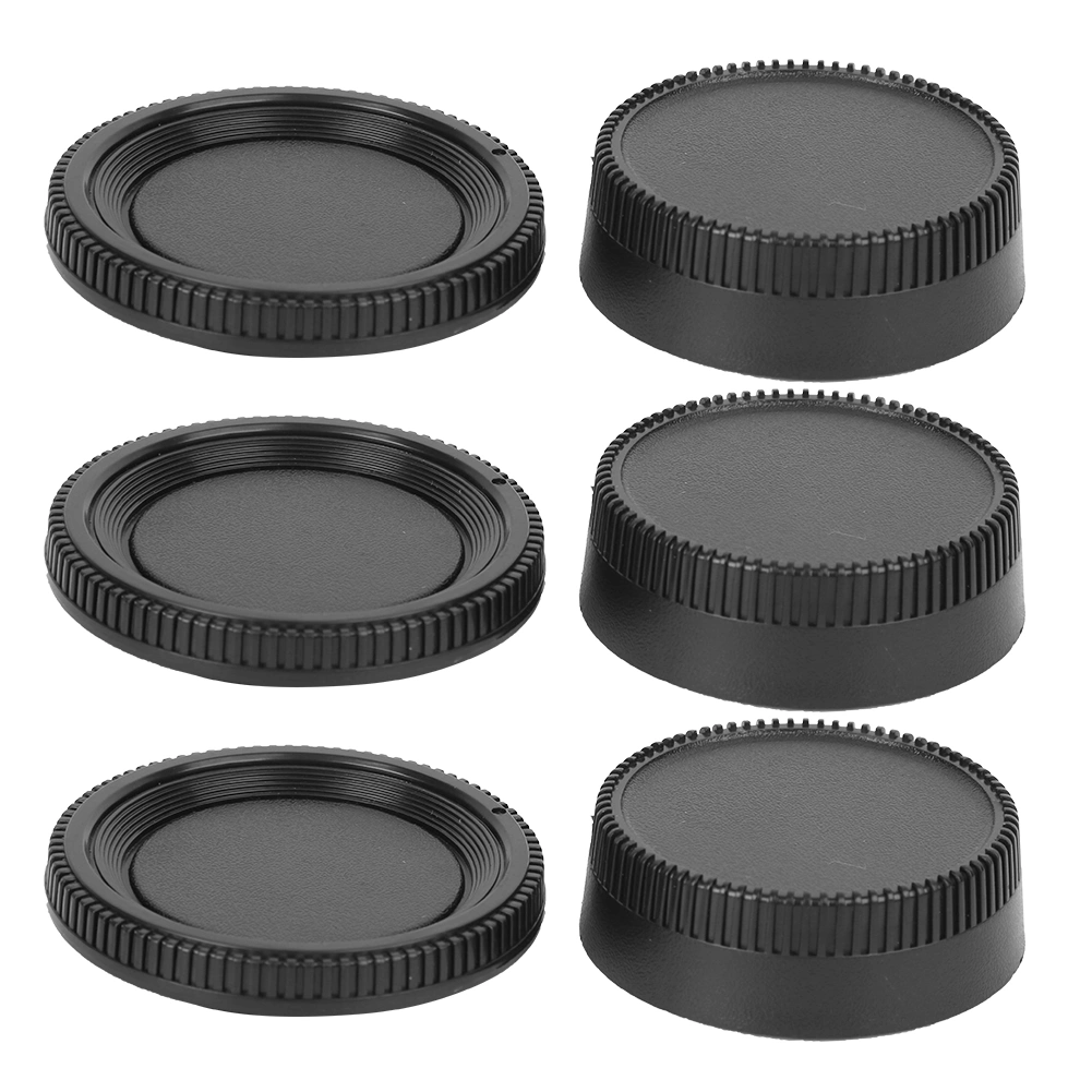 Hard Plastic Black Lightweight Dustproof Scratch Resistant Camera Body Lens Cover Kit for Nikon F Mount Cameras