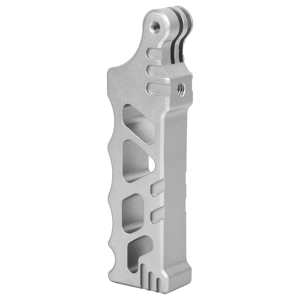 Multifunction Aluminium Alloy Selfie Handspike Handle Fixed Bracket for GoPro Action Camera gris argent