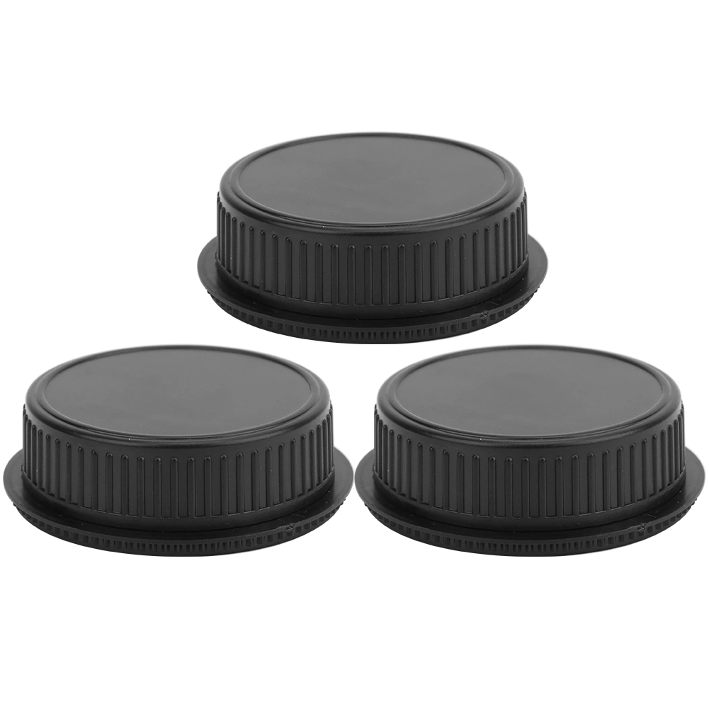 3PCS Black Plastic Portable Lens Rear Cover Body Front Cap Kit Fit for Pentax PK Mount Camera