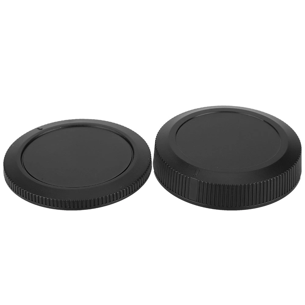 Portable Plastic Cameras Body Front Rear Lenses Cap Cover Set for Canon EOSR Full Frame Camera Black