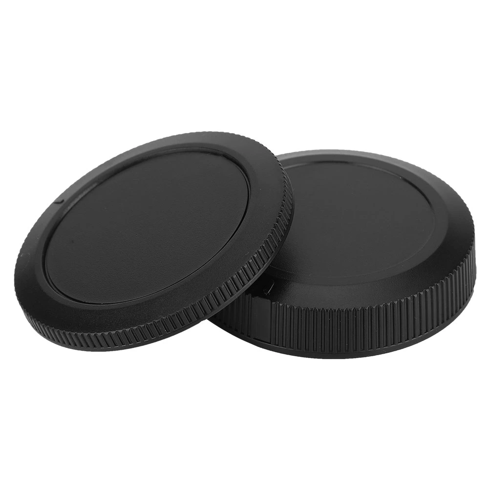 Portable Plastic Cameras Body Front Rear Lenses Cap Cover Set for Canon EOSR Full Frame Camera Black