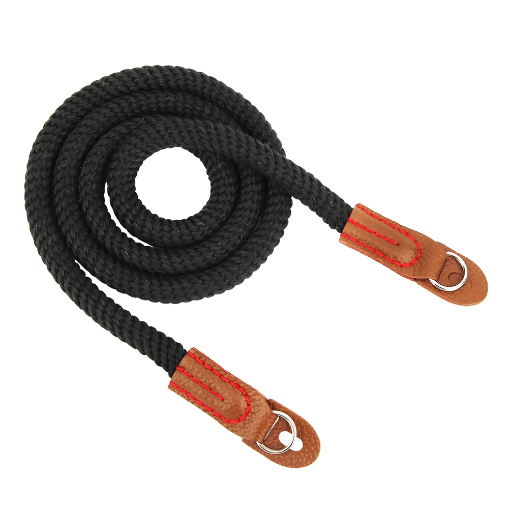 High Quality Soft Comfortable Pure Cotton Ergonomic Universal Mirrorless Camera Neck Shoulder StrapBlack
