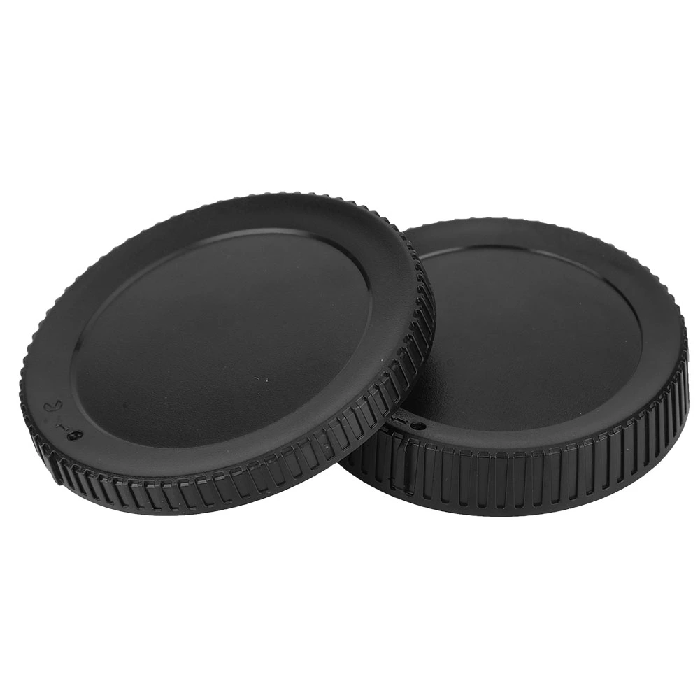 Portable Plastic Camera Body Front Rear Lenses Cap Cover Set for Sony Z6 Z7 Black