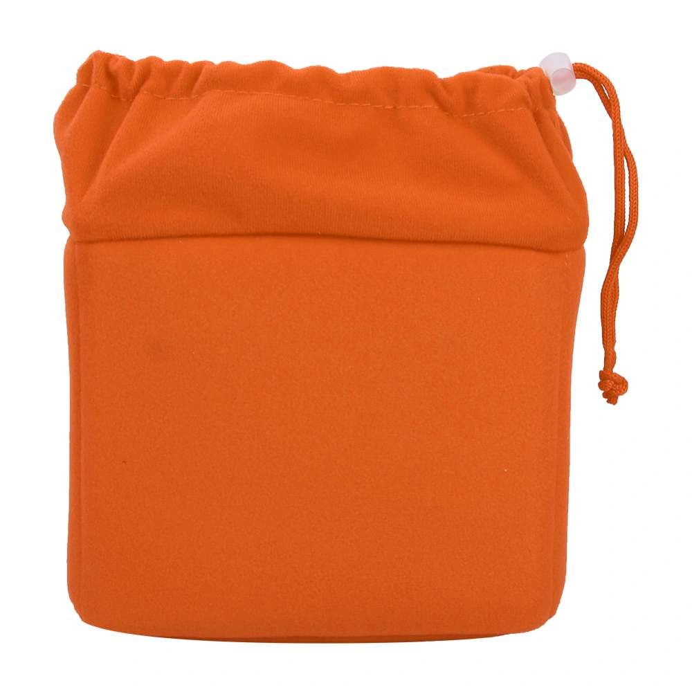 Waterproof Shockproof DSLR Camera Lens Insert Bag Padded Case With Drawstring (Orange)